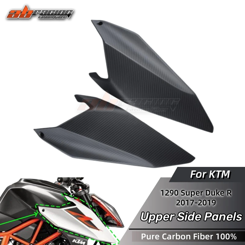 For KTM Superduke 1290 2017-2019 Upper Side Panels Under Tank Cover Full Carbon Fiber 100%