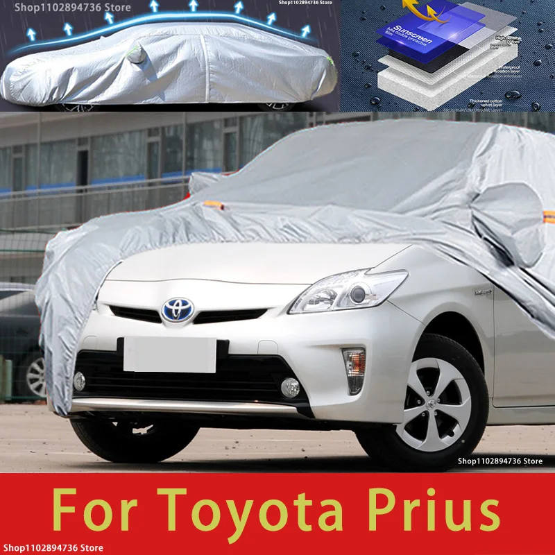 

For Toyota Prius fit Outdoor Protection Full Car Covers Snow Cover Sunshade Waterproof Dustproof Exterior Car accessories