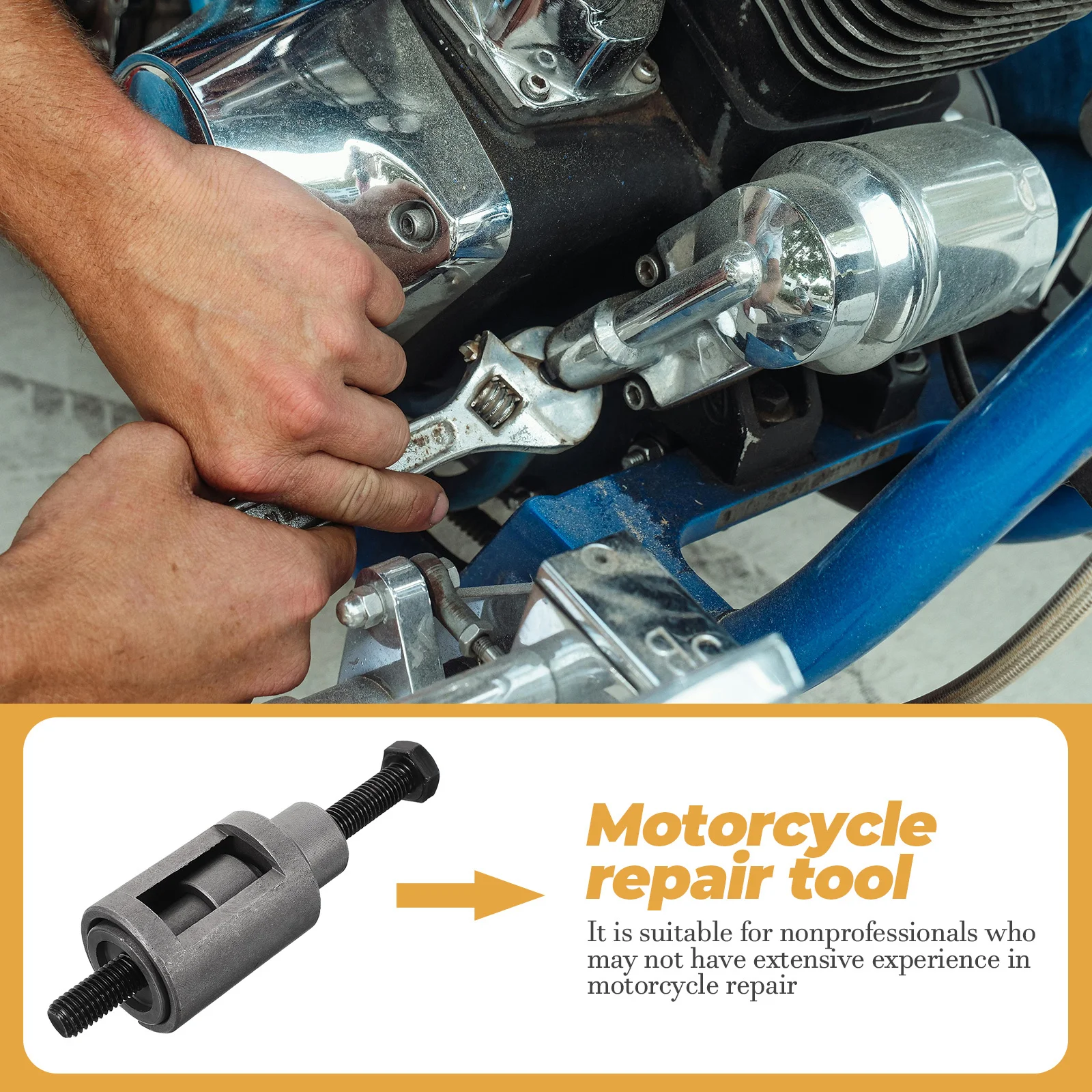 

1Set Motorcycle Repair Tool Set Bearing Removal Puller Extractor Kit Durable Versatile Motorcycle Repair Tool Kit