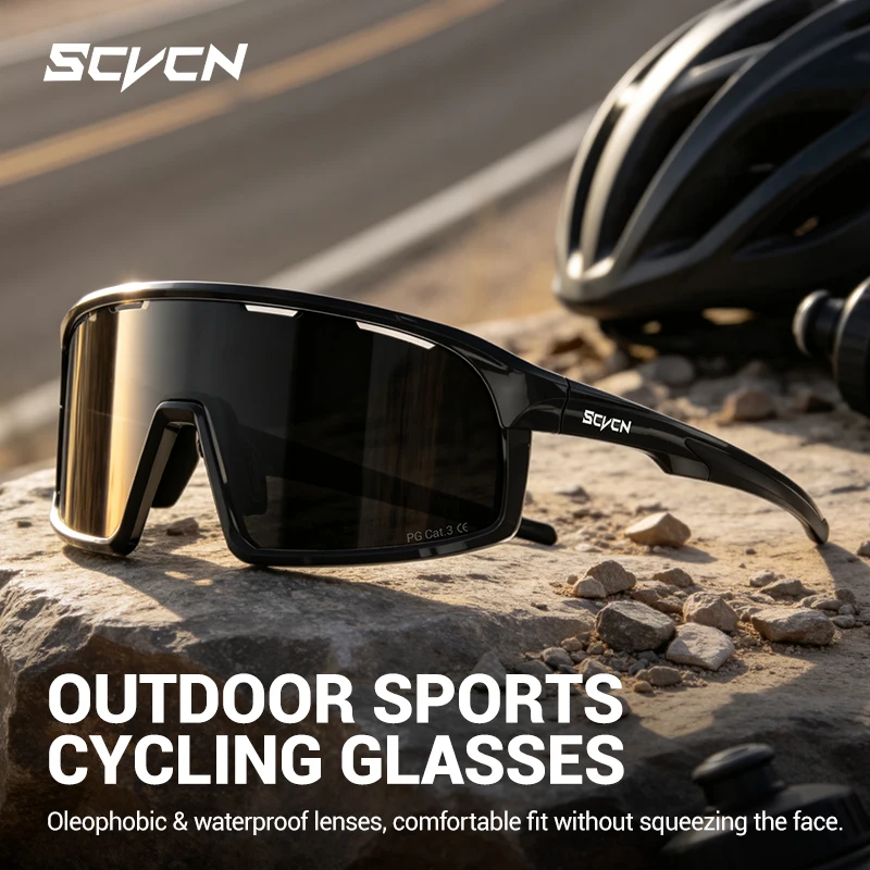 SCVCN UV400 HD Polarized Hiking Sunglasses Anti-Glare Lightweight Pickleball Sports Glasses Outdoor Cycling Fishing Sunglasses