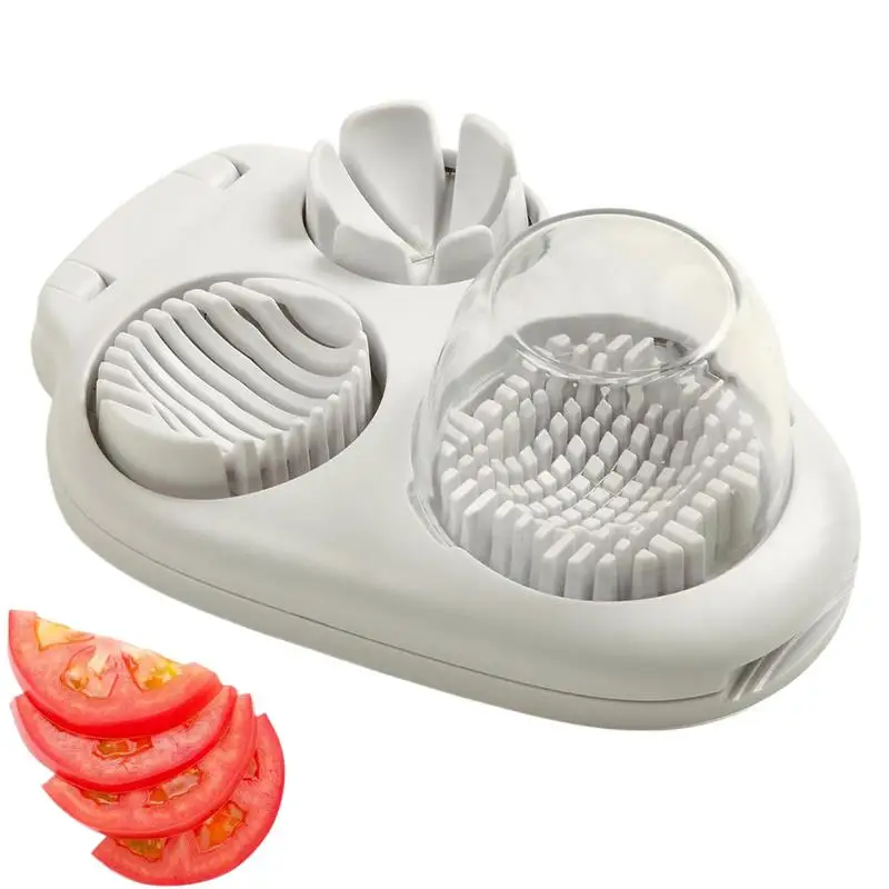 

Egg Slicer Stainless Steel Egg Cutter Mushroom Slicer Multifunctional Strawberry Cutter Tool Kitchen Gadget For Thanksgiving