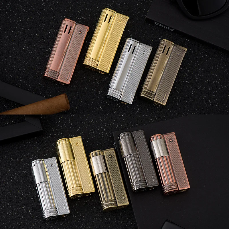 Classic Copper Kerosene Lighter Gasoline Vintage Style Oil Petrol Refillable Flint Ignition Grinding Wheels Smoking Accessories