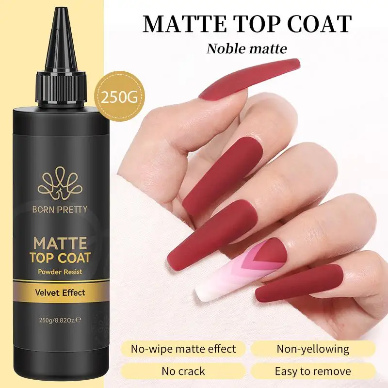 BORN PRETTY 250g Super Top Coat Professional Nail Art Soak Off Top Coat Long-lasting Anti-Stain Functional Gel Polish
