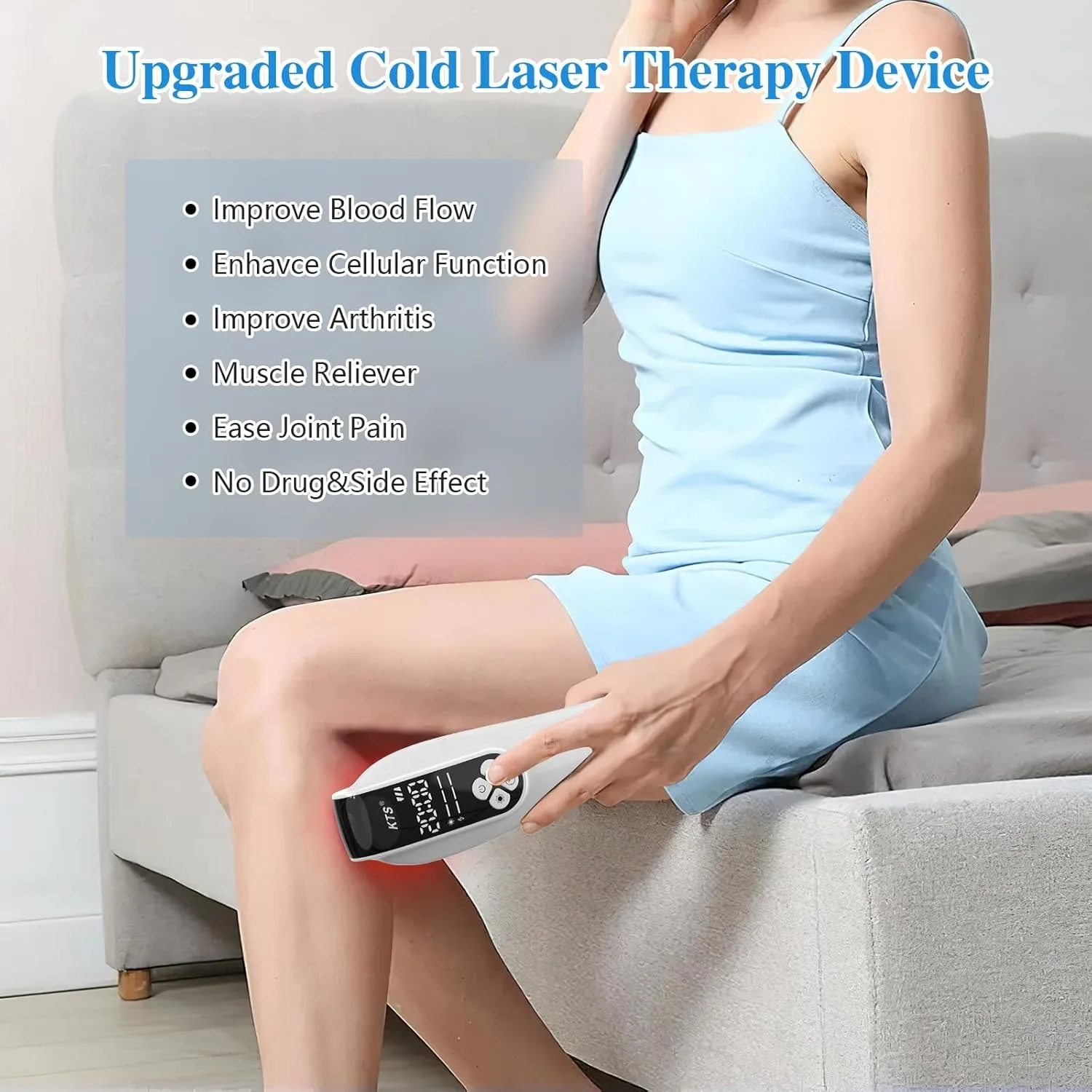 Portable Red Light Therapy Device, Infrared Light Therapy Pain Relief, Cold Red Light Human Therapy Device for Joint and Muscle