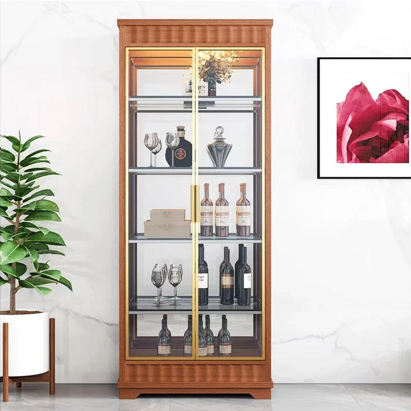 

Display Storage Dry Cabinet Liquor Spice Vitrinekast Wood Coffee Bar Cabinet Racks Vinoteca De Madera Hookah Bar Furniture