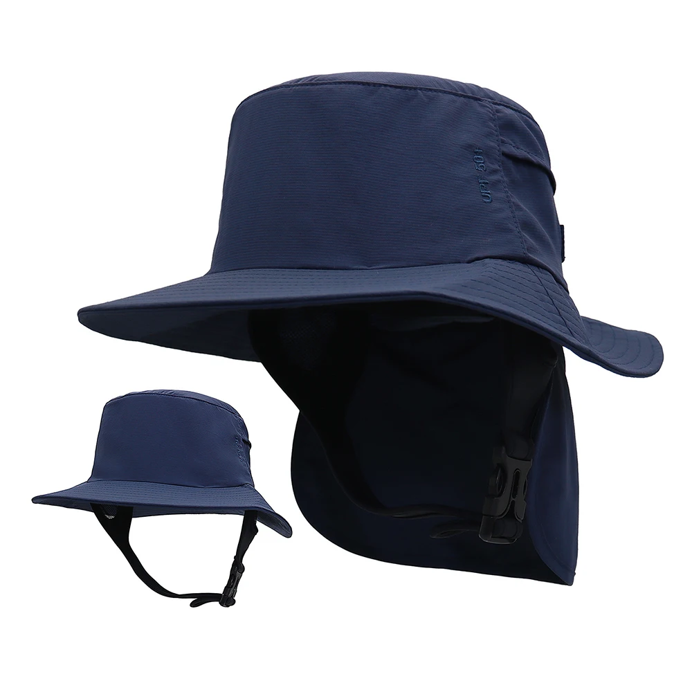 Hat Surfing Women Men Summer Beach Accessory Neck Flap Sun Protection Big Brim Breathable Cap For Holiday Outdoor Sport Fishing