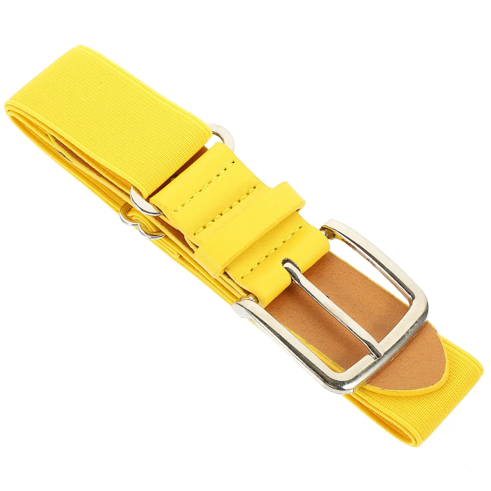 

Adjustable Stretch Baseball Belt Elastic Imitation Metal Ring Rust Resistant Suitable for Baseball Softball Football