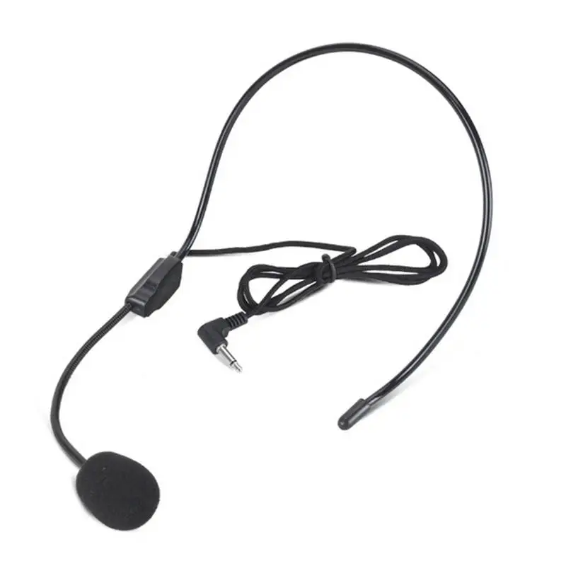 Auriculares portátiles montados en la cabeza, micrófono con cable de 3,5mm, guía de enchufe, conferencia, conferencia, reunión de enseñanza