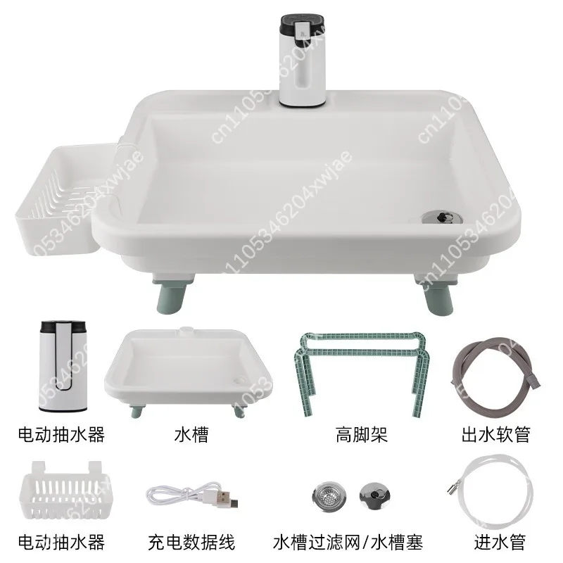 

Large Capacity Camp Sink with Detachable Faucet for Washing Food and Dishes Outdoor Utility