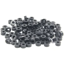 5mm Thick Black Nylon Round Spacer O-Ring Flat Rubber Washer Bumper DIY Spare Parts