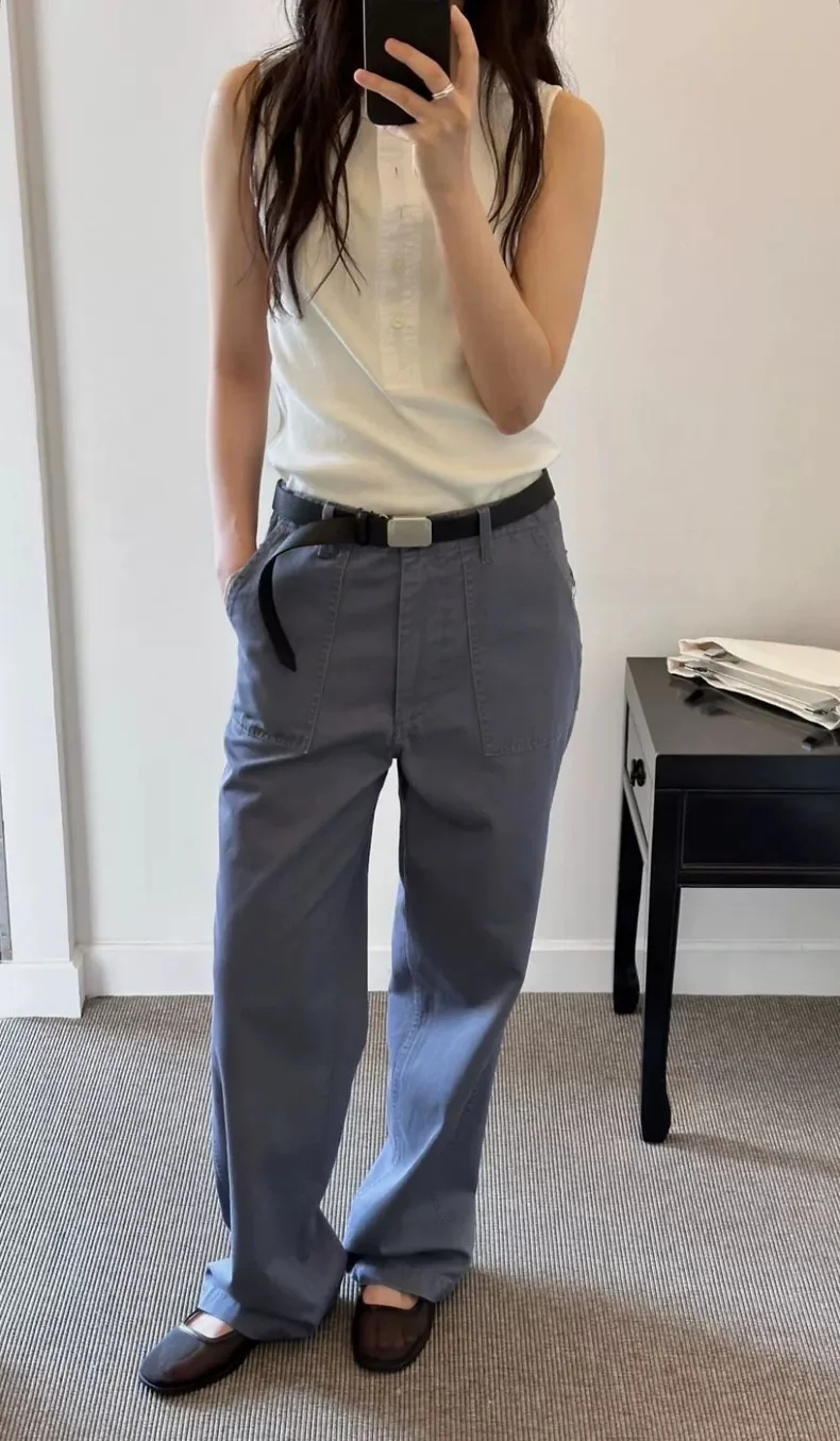 

Commute Sle round Ne Button Vest Simple NW Wind Summer New Arrival Women's Svel Top Casual Loose Fit Color