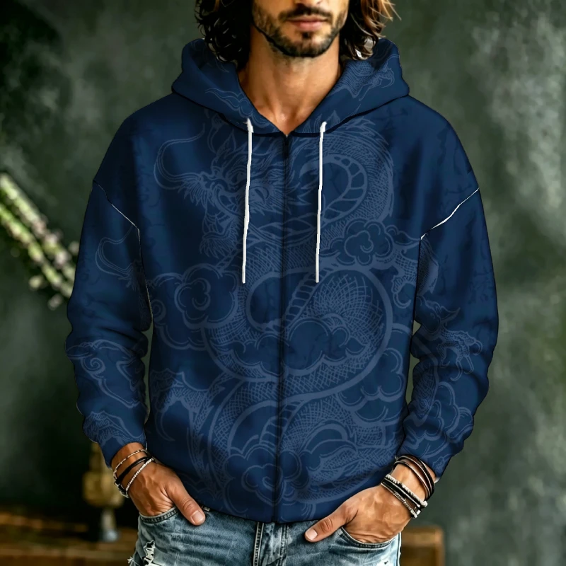 Men Zip Hooded Sweatshirt 3D A - огляд і ціна 3D Printing Output