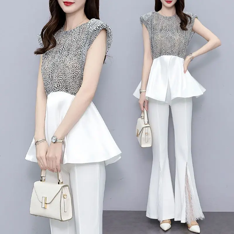 

High End Fashion Chic Elegant Slimming Bodycon Two Piece Set Commute Women Summer New Style Popular Outfit