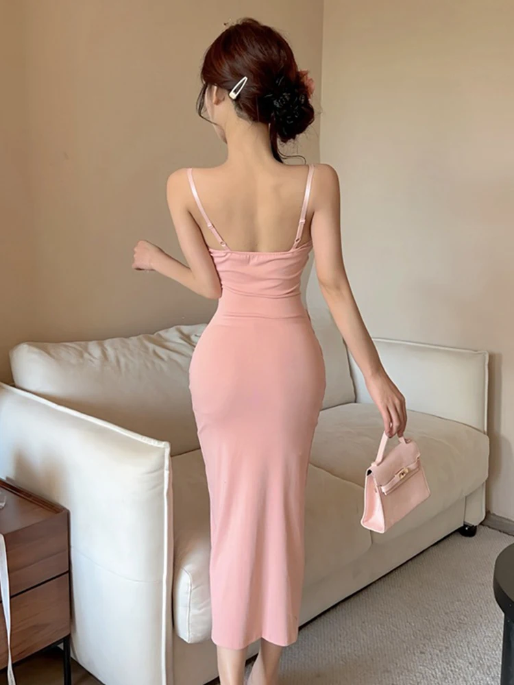 Frauen Kleidung Floral Sexy Strap Backless Dünne Falten Abendkleid Elegante Party Club Geburtstag Vestidos Robe Strand Urlaub Neue