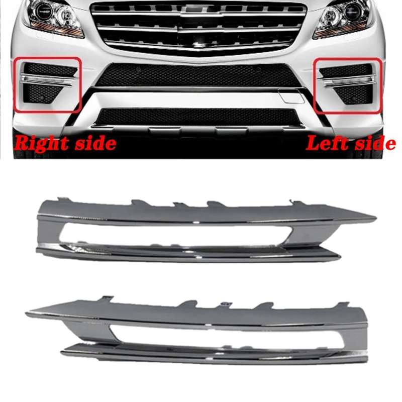 For Mercedes-Benz M-Class W166 2012-2015 Front Bumper Fog Lamp Trim Daytime Running Light Cover 1668851374 1668851474