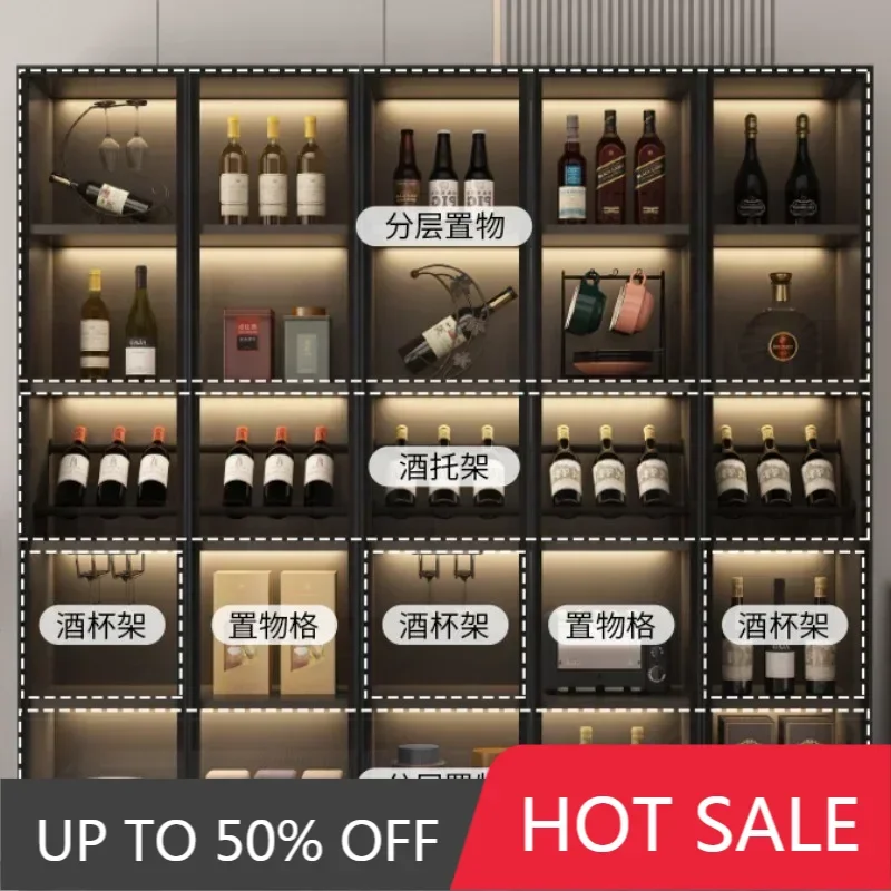 

Luxury Corner Wine Cabinets Liquor Wooden Wall Glass Wine Cabinets Living Room Display Botellero Vino European Furniture QF50JG