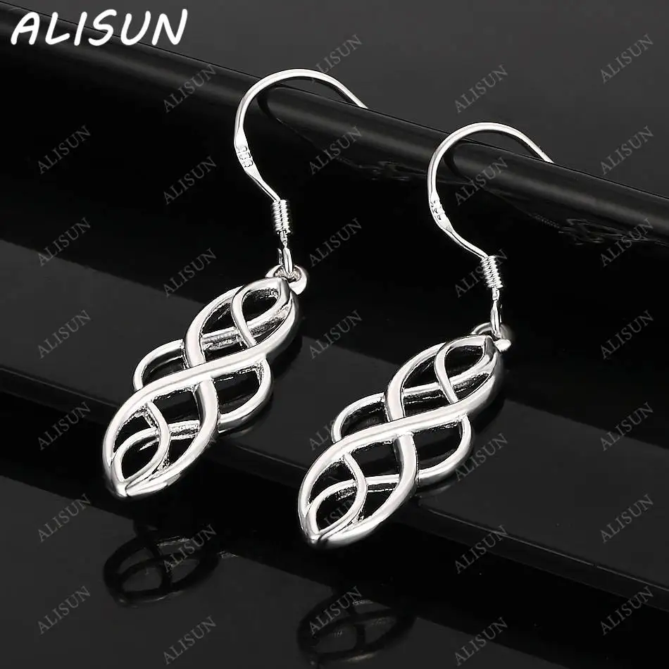 

ALISUN 925 Sterling Silver Line Earrings Drop Earrings For Women Creativity Gifts Street All-match Party And Daily Wear