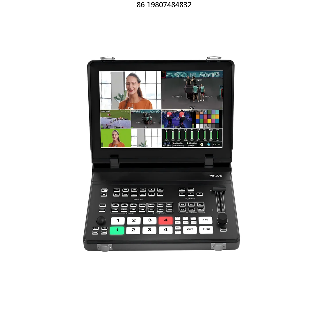 3G-SDI Support for HD Broadcast Mixing 5CH Multi-format Streaming Switcher with 10.1