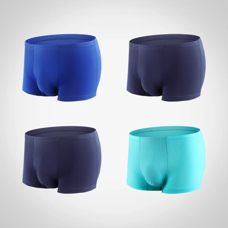 

5PCS Summer Thin Breathable Men's Ice Silk Seamless Panties Boxer Bottoms One-Piece Youth Sexy Boxer Toe