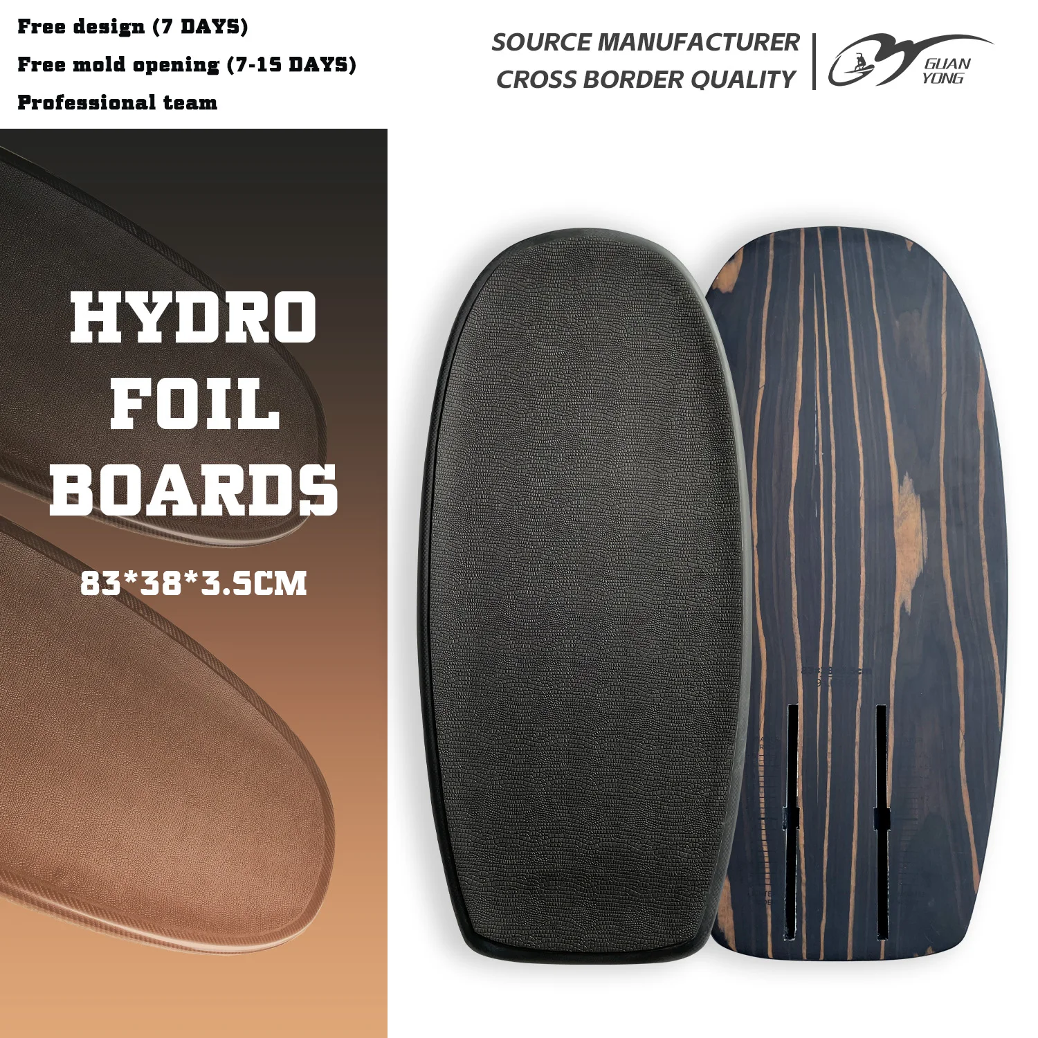 High Performance Carbon Fiber Hydrofoil Board Ultra-Low Price 83CM Small Size Unpowered Board Super Buoyancy Water Surfing