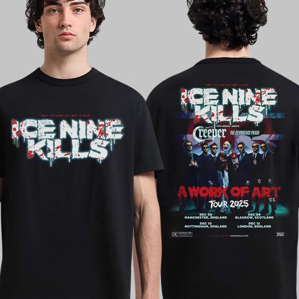 

Ice Nine Kills A Work Of Art Tour 2025 UK Tour Dates 100% Cotton T-Shirt