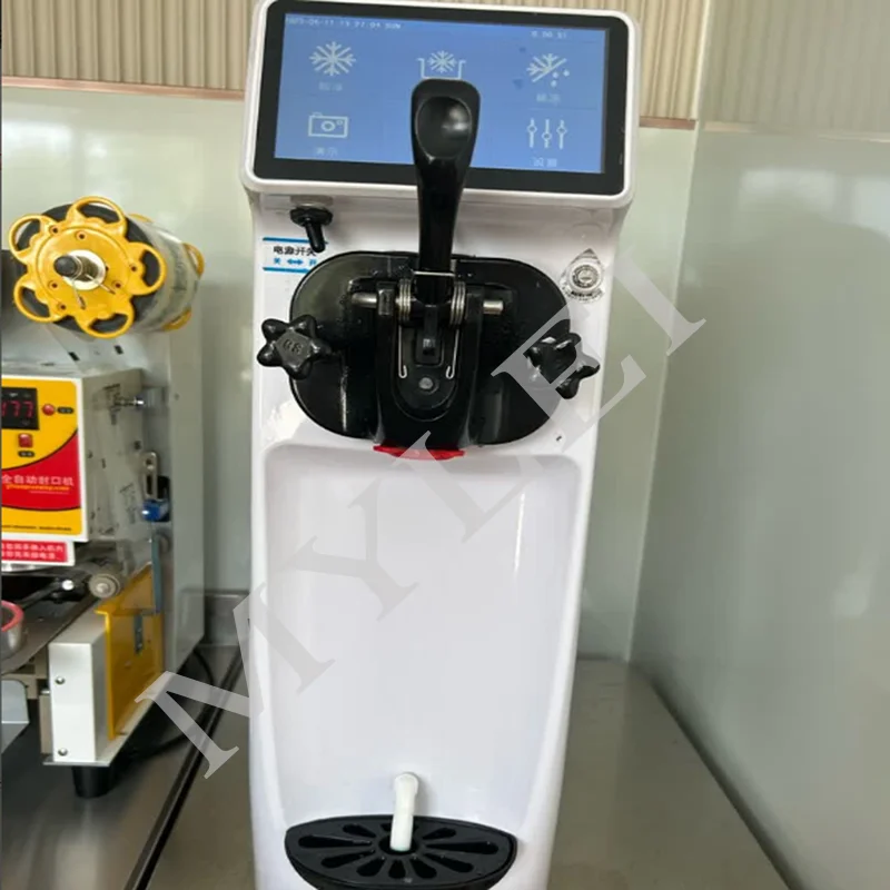 Commercial Desktop Ice Cream Maker Mini Soft Ice Cream Machine