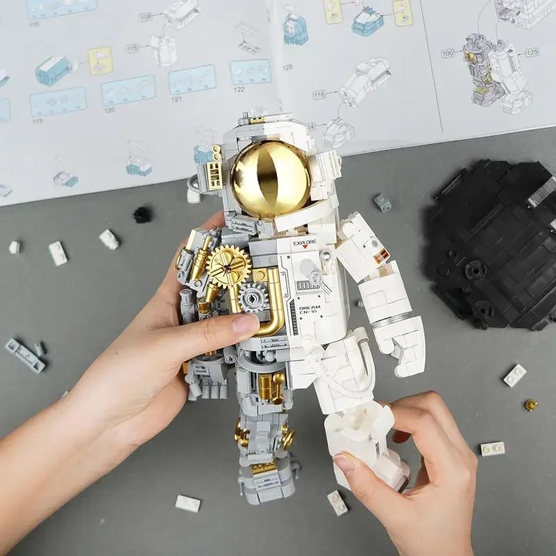 1088PCS Mechanical Aerospace Astronaut Building Blocks Space Detect Assemble Bricks Toys Desk Decoration Gift For Children31152