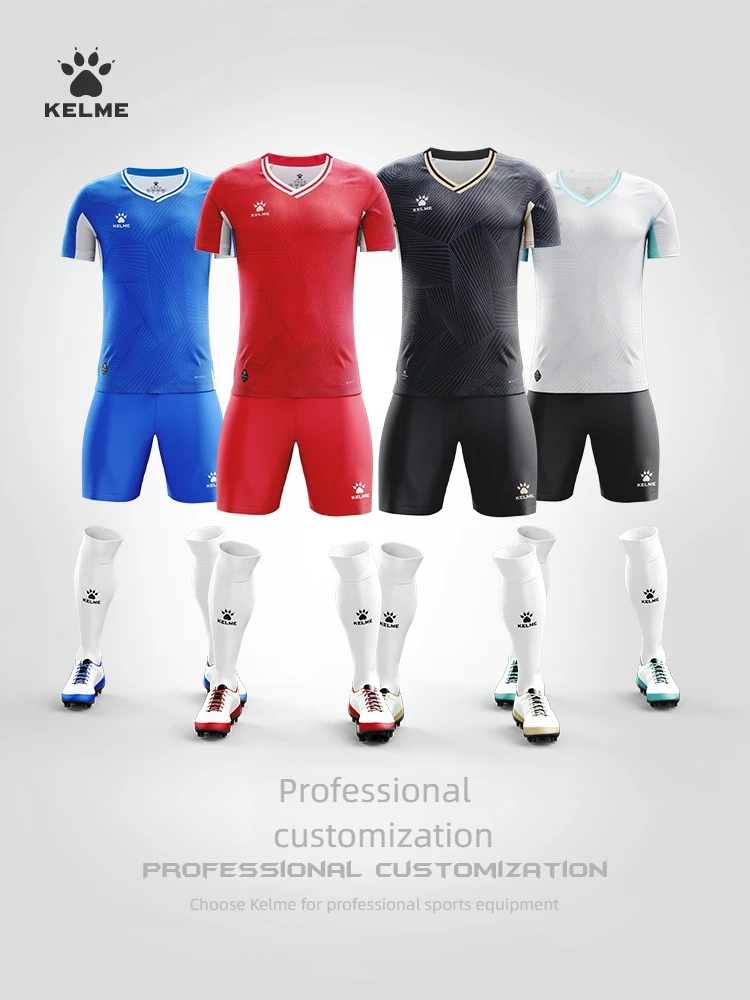 KELME football uniform suit men custom made match training team uniform sportswear maglia da squadra a maniche corte