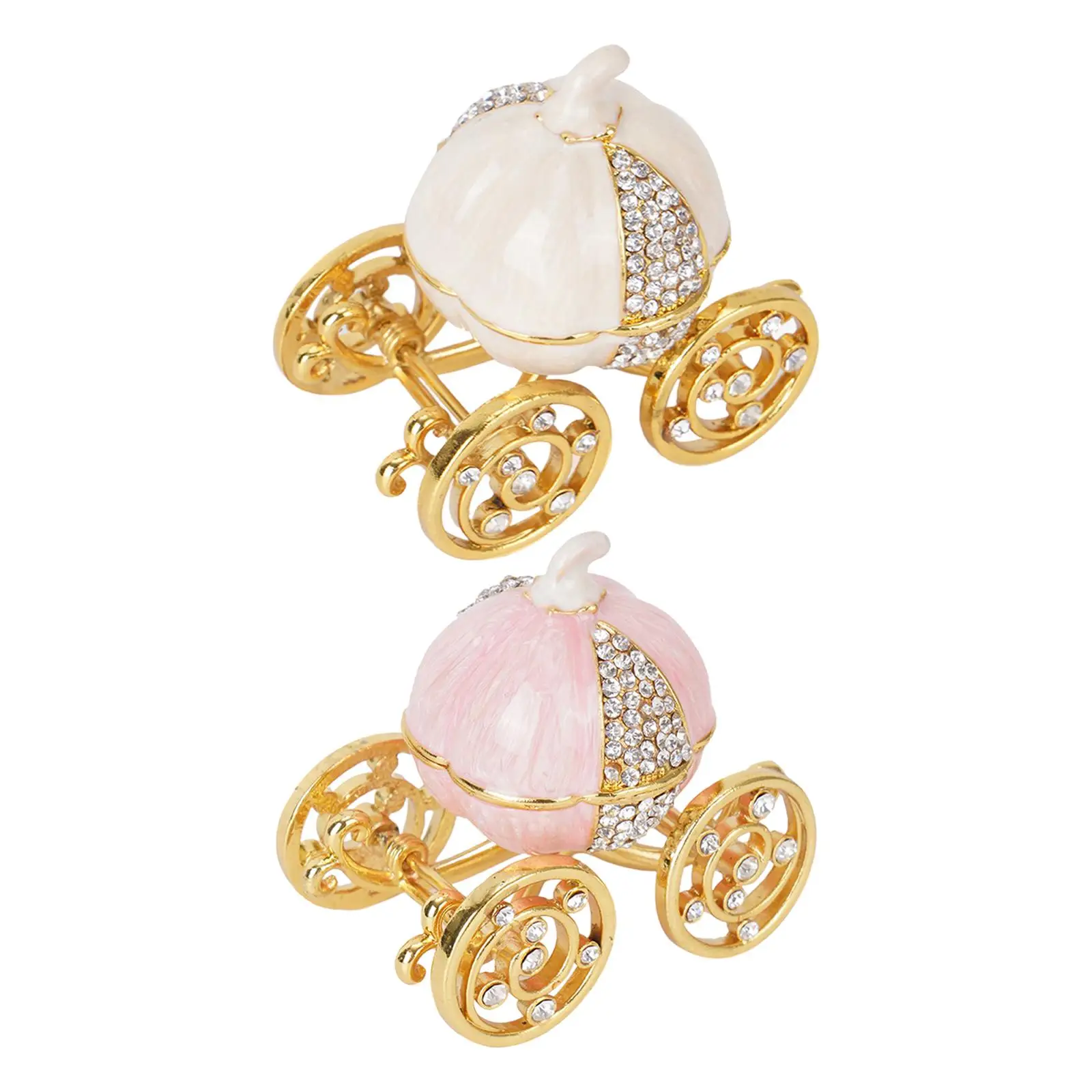 

Эмалированная тыквенная карета, декоративная шкатулка для ювелирных изделий для домашнего декора