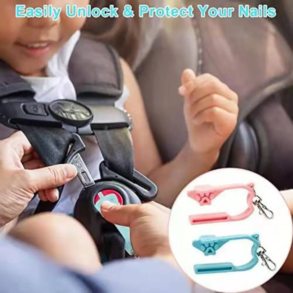 2PCS Car Seat Key Easy Car Seat Unlocking Device Portable Child Safety Belt Keychain Unlock Tool Auto Accessories