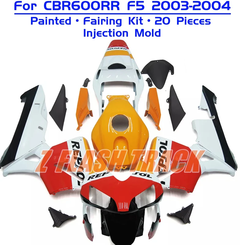 

Для Honda CBR600RR CBR 600RR 600 CBR600 RR F5 2003 2004, комплект обтекателя кузова, кузов, литьевой пластик, оранжевый, белый, красный, черный