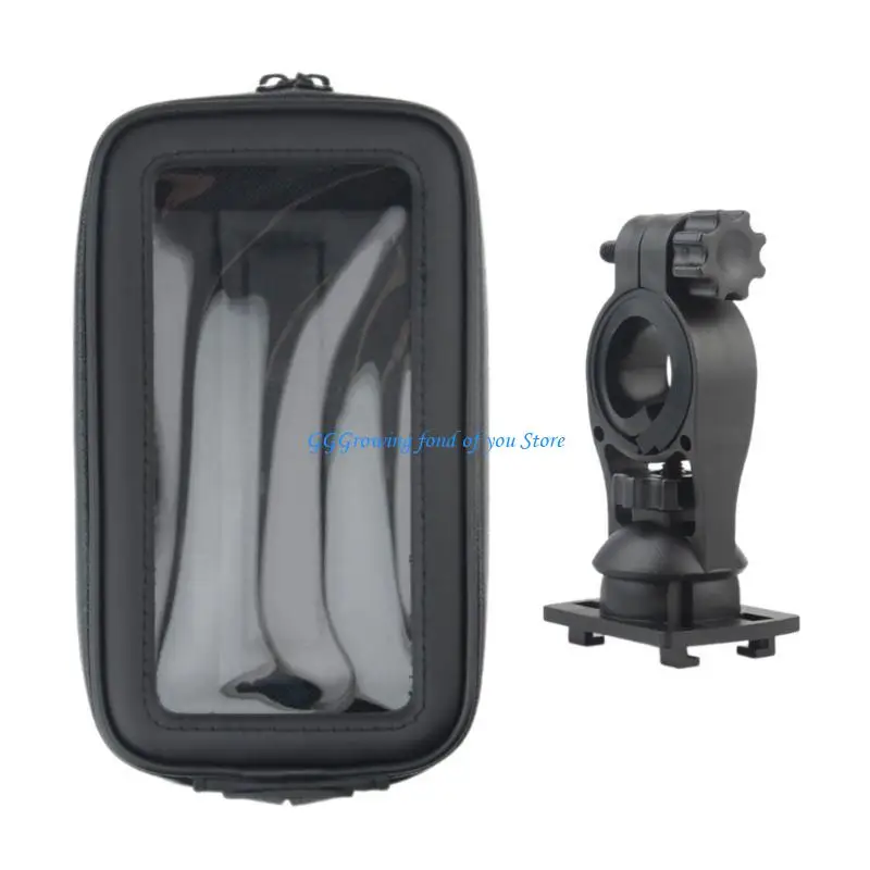 

H9EB Motorbike Phone Bag Handlebar Phone Holder Waterproof Bag with USB Port