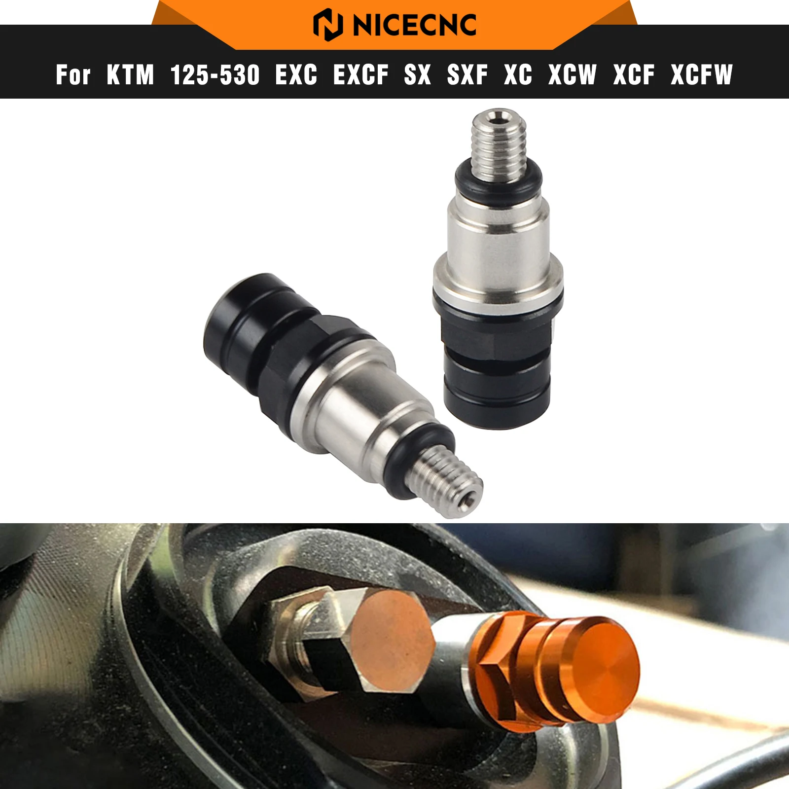 

NICECNC M5 Fork Air Bleeder Valves For GasGas EC 300 EC 250 2018-2020 Yamaha YZ65 YZ85 YZ125 YZ250 YZ250F YZ450F WR250F WR450F