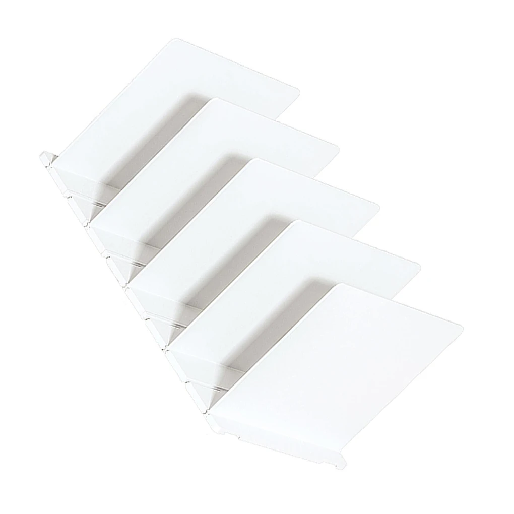 

Closet Shelf Dividers Partition for Kitchen, Office, Pantry Easily Install White 5 Grid