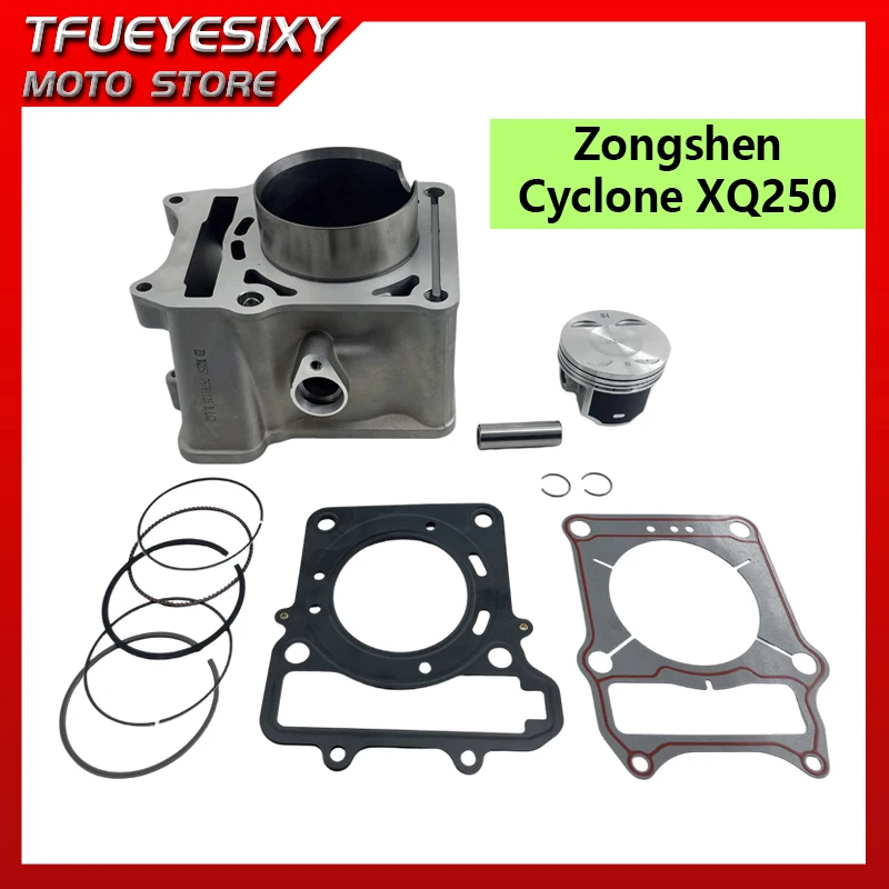 TFUEYESIXY Motorcycle Engine Cylinder Kit Zongshen Cyclone XQ250 Cyclone RT2 RT3 Korea Daelim Q3 Cylinder Kit