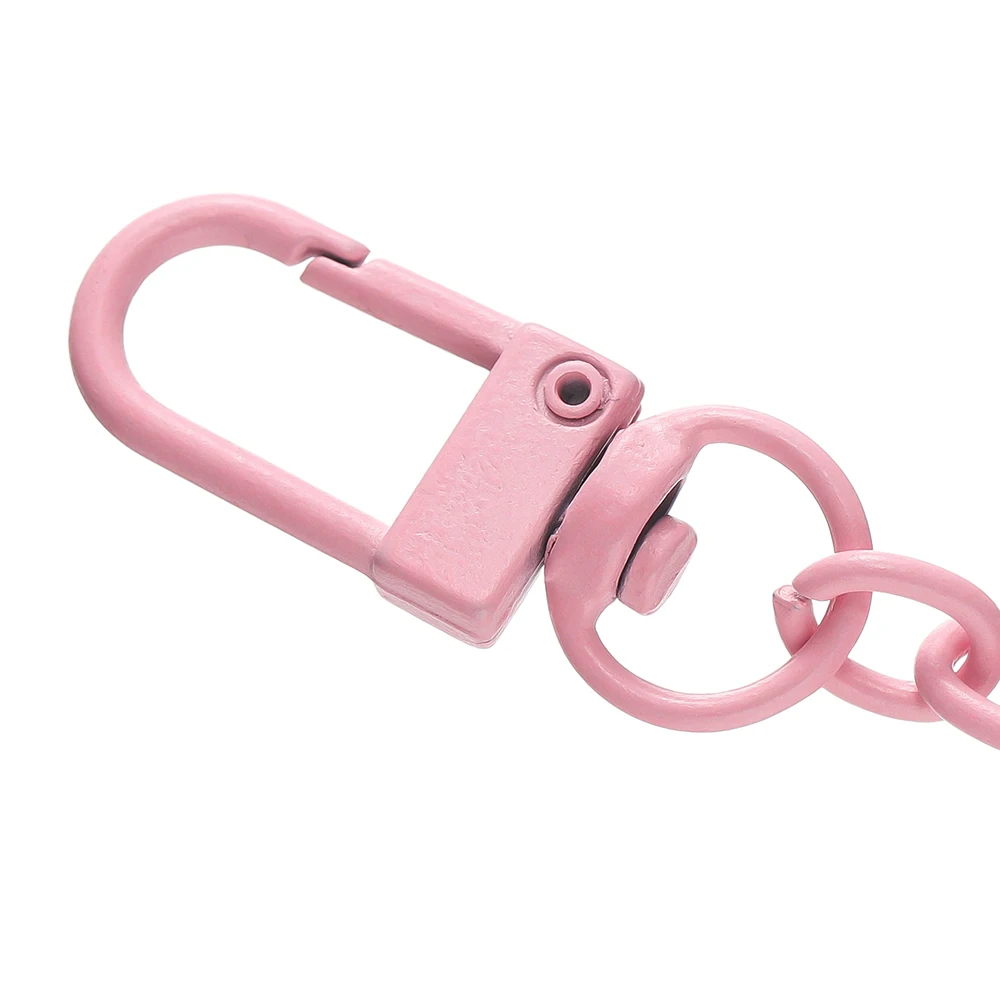 10 teile/los Schlüsselring Karabinerverschluss Frühling Schnalle Mit Ketten Farbige Schlüsselanhänger Für DIY Schmuck Machen Schlüssel Ring Haken Taschen Schnalle – Detail 6