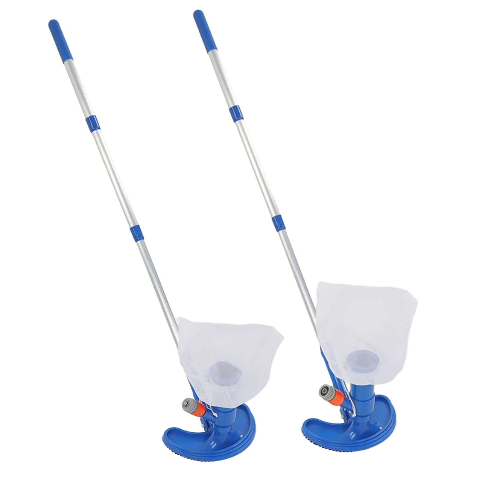 Herramienta de succión al vacío para piscina con cepillo, varilla telescópica portátil, aspiradora de plástico para piscina, fuente central de Spa