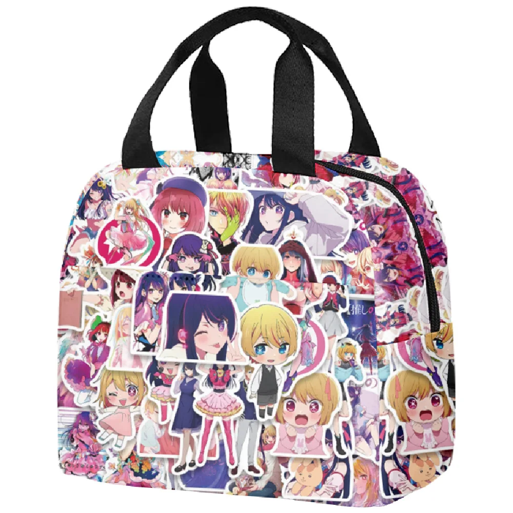 الكلاسيكية شعبية كول OSHI NO KO طالب العمل Lunchbox العزل الحراري الغذاء الغداء حقيبة ثلاثية الأبعاد مطبوعة حقائب اليد المحمولة أكياس الجليد #2