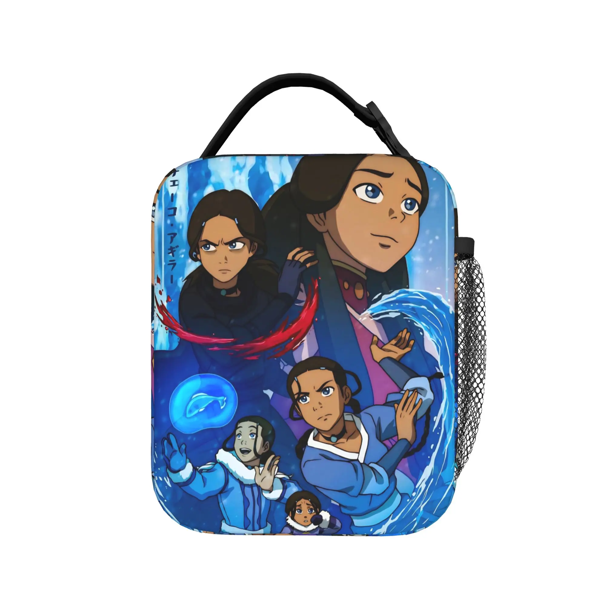 Bolsa Térmica para Almuerzo Katara, Grande, con Diseño de Avatar: La Leyenda de Aang, Bolsa Refrigerante Reutilizable, Bolsa de Almuerzo, Bolsa de Comida para Universidad y Aire Libre