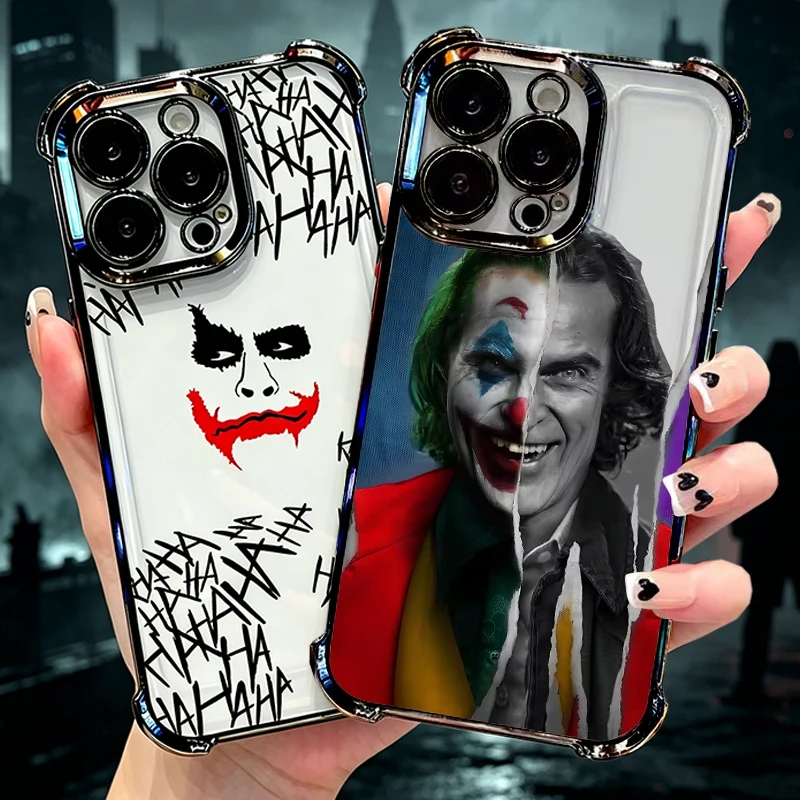 HAHA Slogan J-Jokers Electroplated Case for Samsung Galaxy S25 Edge S24 S23 S22 S21 S20 FE Note 20 Ultra Plus A73 A55 5G Cover