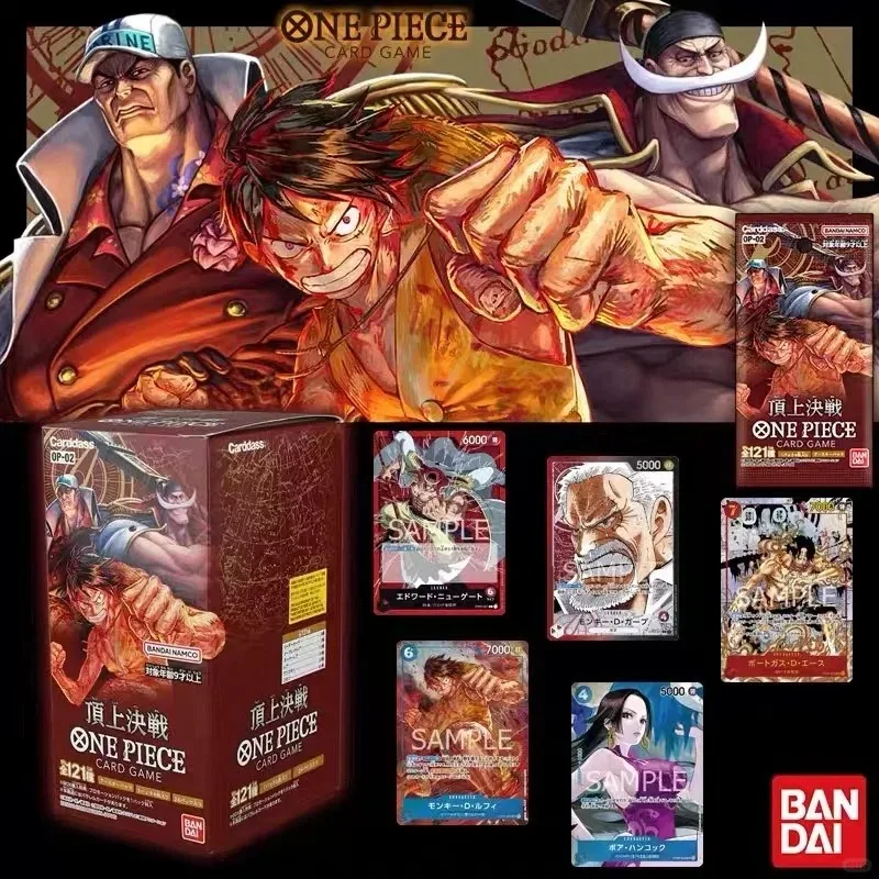 Scheda di gioco giapponese di un pezzo OPC-02 Anime TCG originale di un pezzo: gioco di carte collezionabili di battaglia superiore giocattoli da