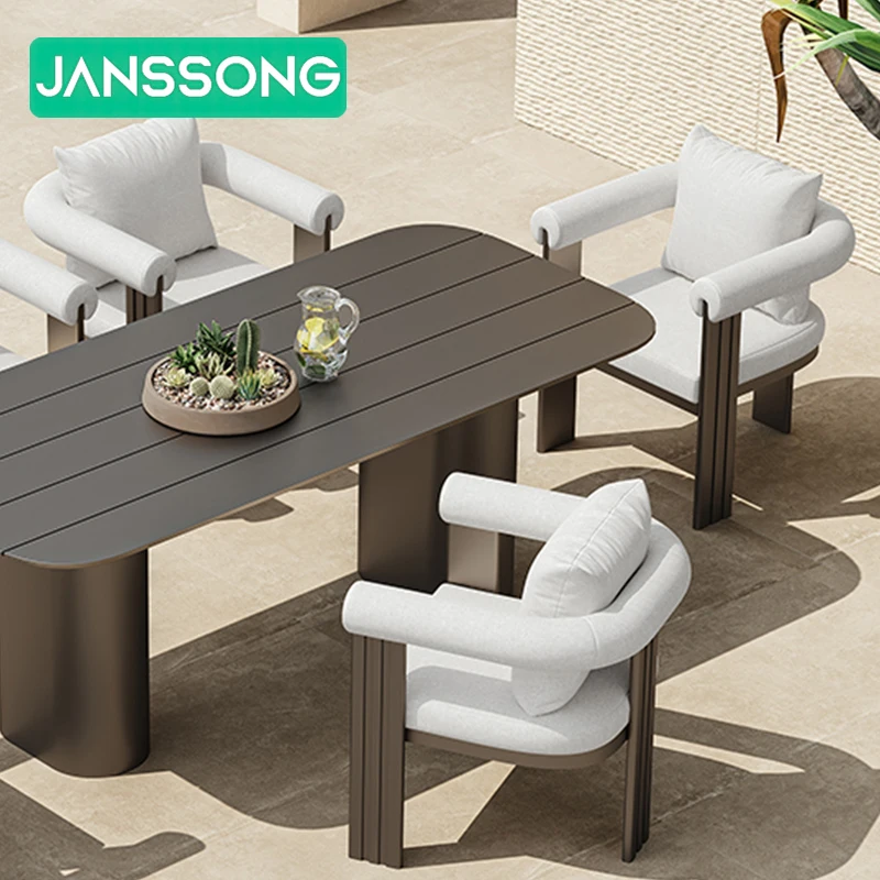 

Aluminum Table Set Outdoor Furniture Hotel Outdoor Dining Set Garden Furniture Garden Table and Chairs Outdoor Dining Tables