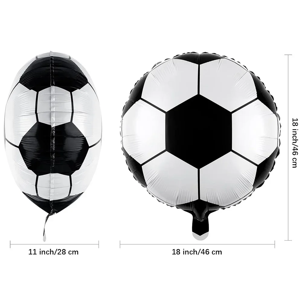 10 Stück 18-Zoll-Fußballballons, Fußball-Themen-Partydekoration, Aluminium-Fußballballons für Geburtstags-Sportveranstaltungen – Detail 2