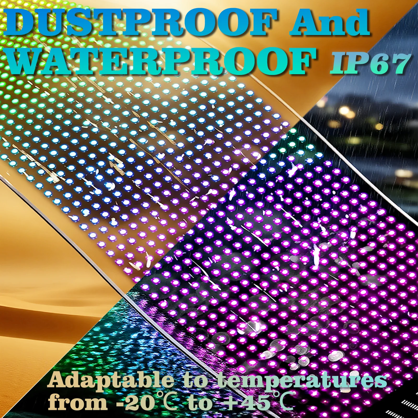 Demon Eyes Volledig transparant matrixpixelpaneel APP Afstandsbediening Programmeerbaar flexibel display voor auto-restaurants Etalage