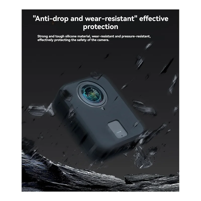 FFYY-For DJI Osmo 360 Silicone Protective Full Cover Shell Soft Silicone Case Camera Accessory For DJI Osmo 360