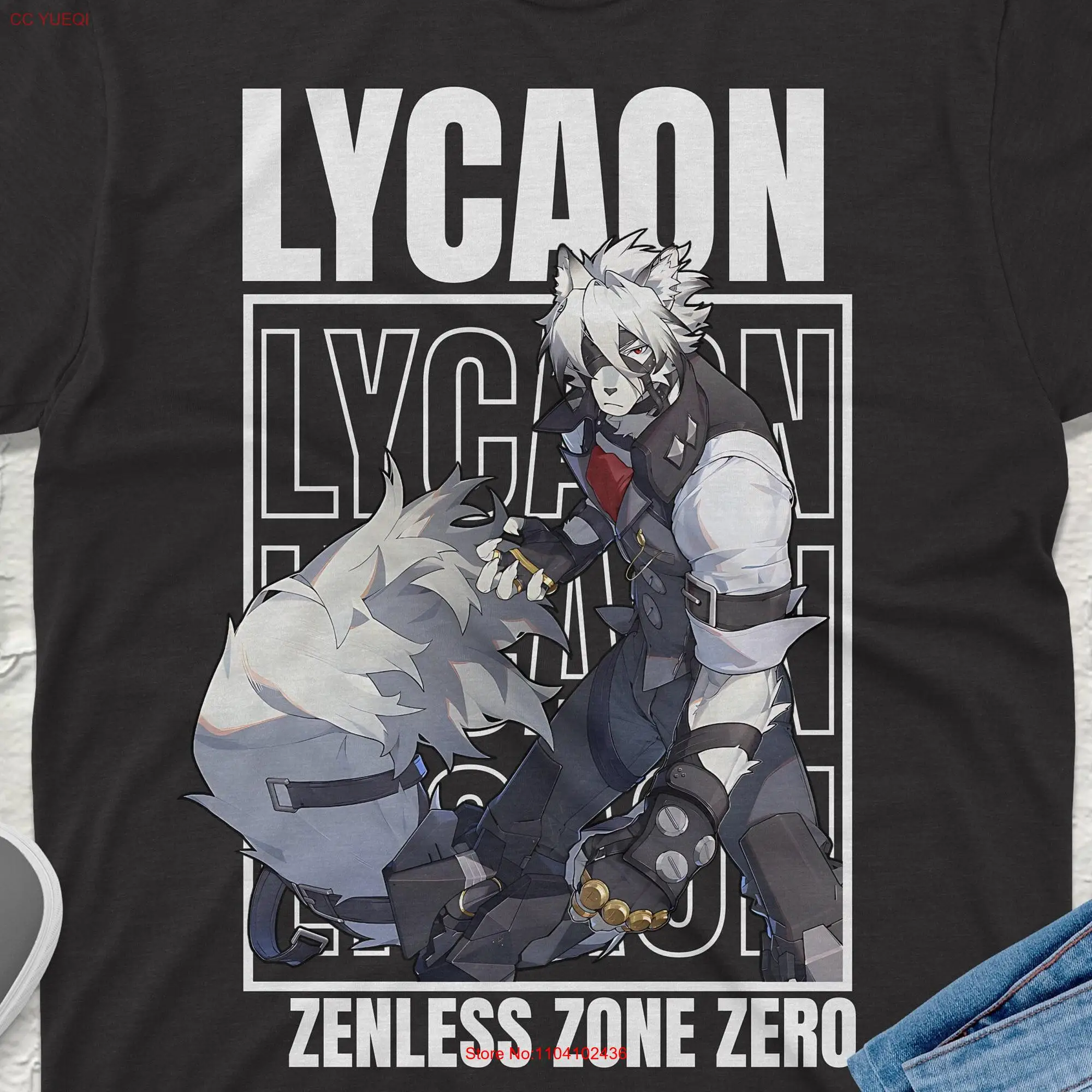 Lycaon Zenless Zone Zero T Shirt Streetwear Anime Merchandise Trendy ZZZ Game long or short sleeves