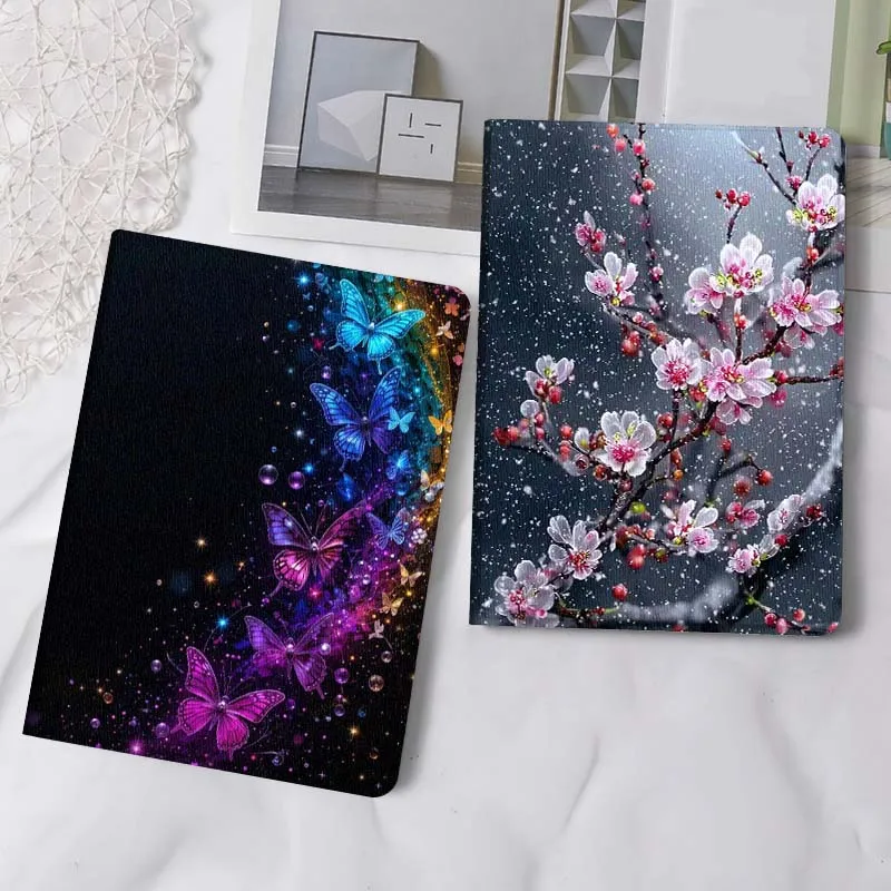 

Colorful Butterfly Pattern Sparkle Tablet Case For Samsung Tab Galaxy S6 S11 A A7 A8 A9 A11 10.1 10.4 10.5 Plus Lite Gift