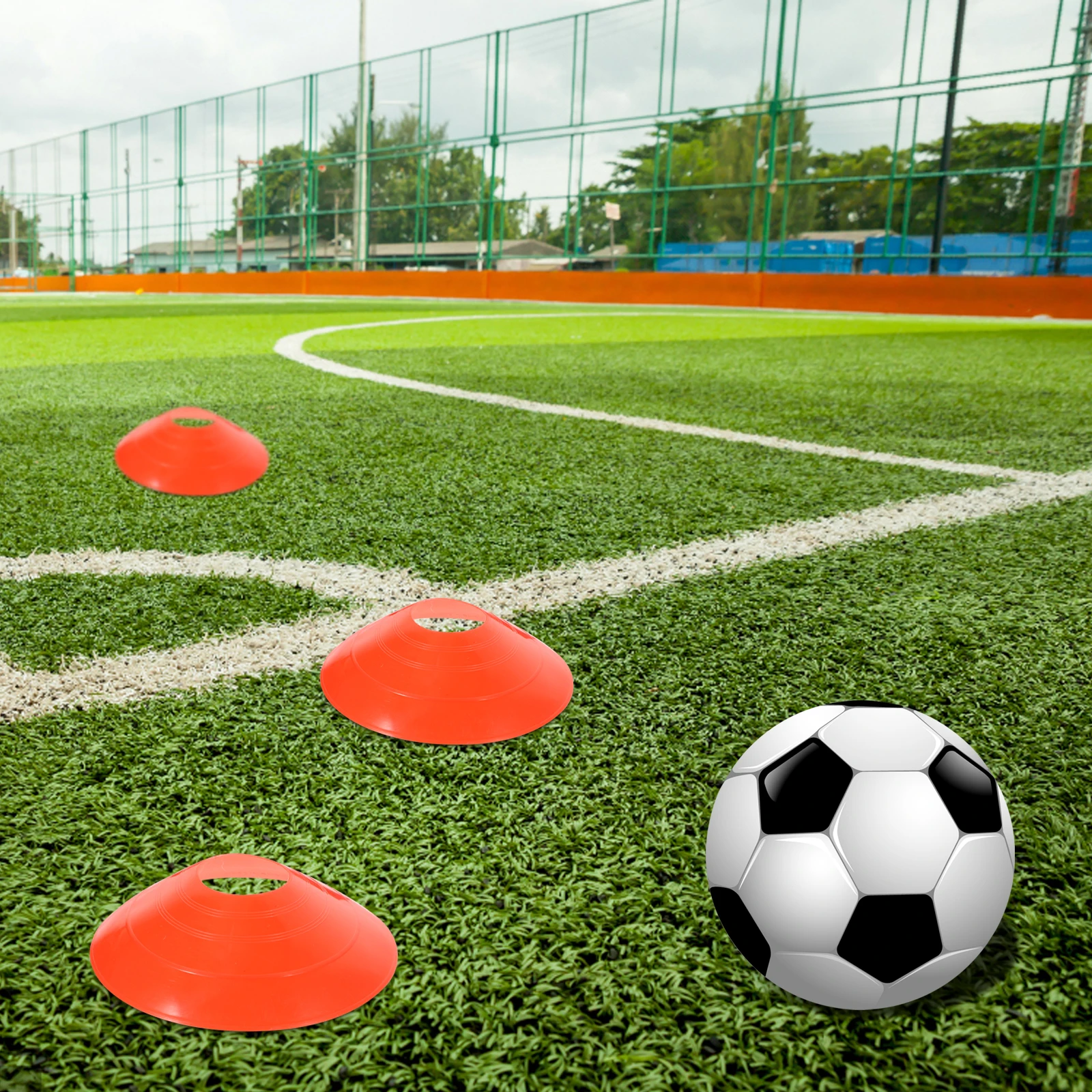

1 set Soccer Training Cones Football Drills Discs Agility Cones Stable Non Fading Bright Colors for Football