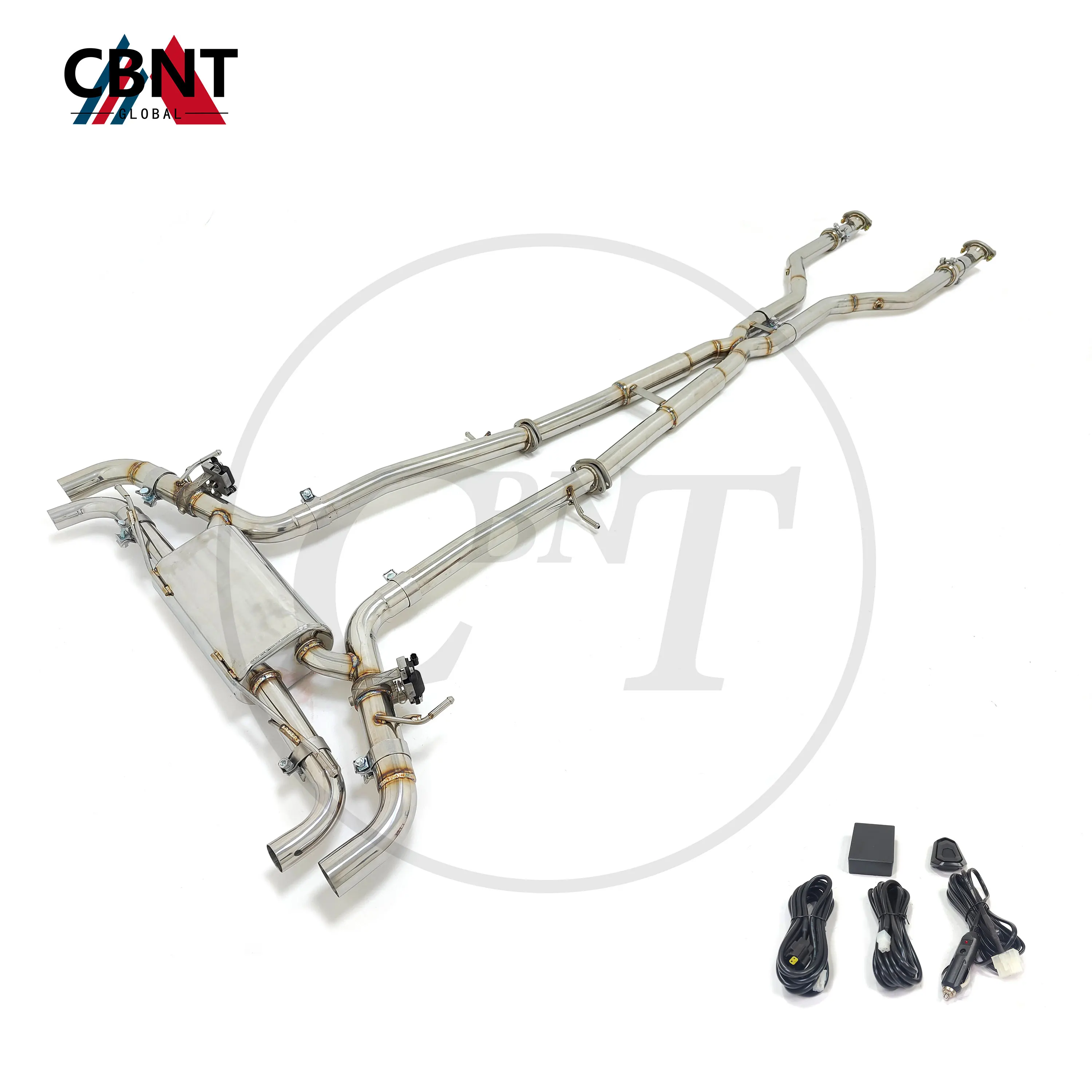 

CBNT Perfect Fitment Exhaust for Lexus LC500 5.0L V8 Valvetronic Muffler Stainless Steel Valved Catback With Remote Control