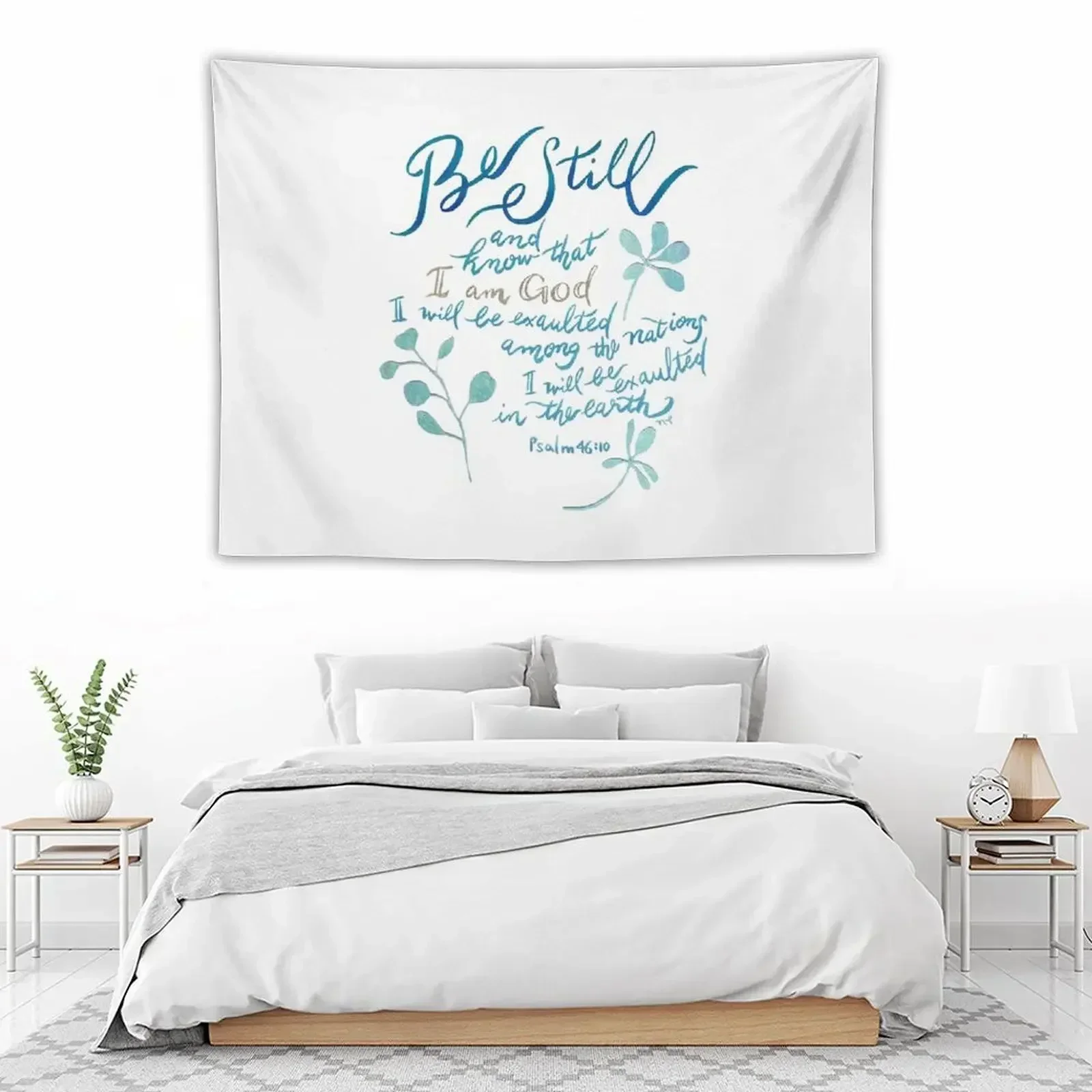 

Be Still - Psalm 46:10 Tapestry Bed Room Decoration Home Decor Aesthetic Tapestry
